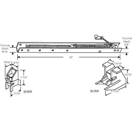Strybuc 30in Channel Balance With Ends 60-294-40